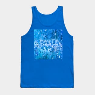 Shades of Bright Blue Abstract Tank Top